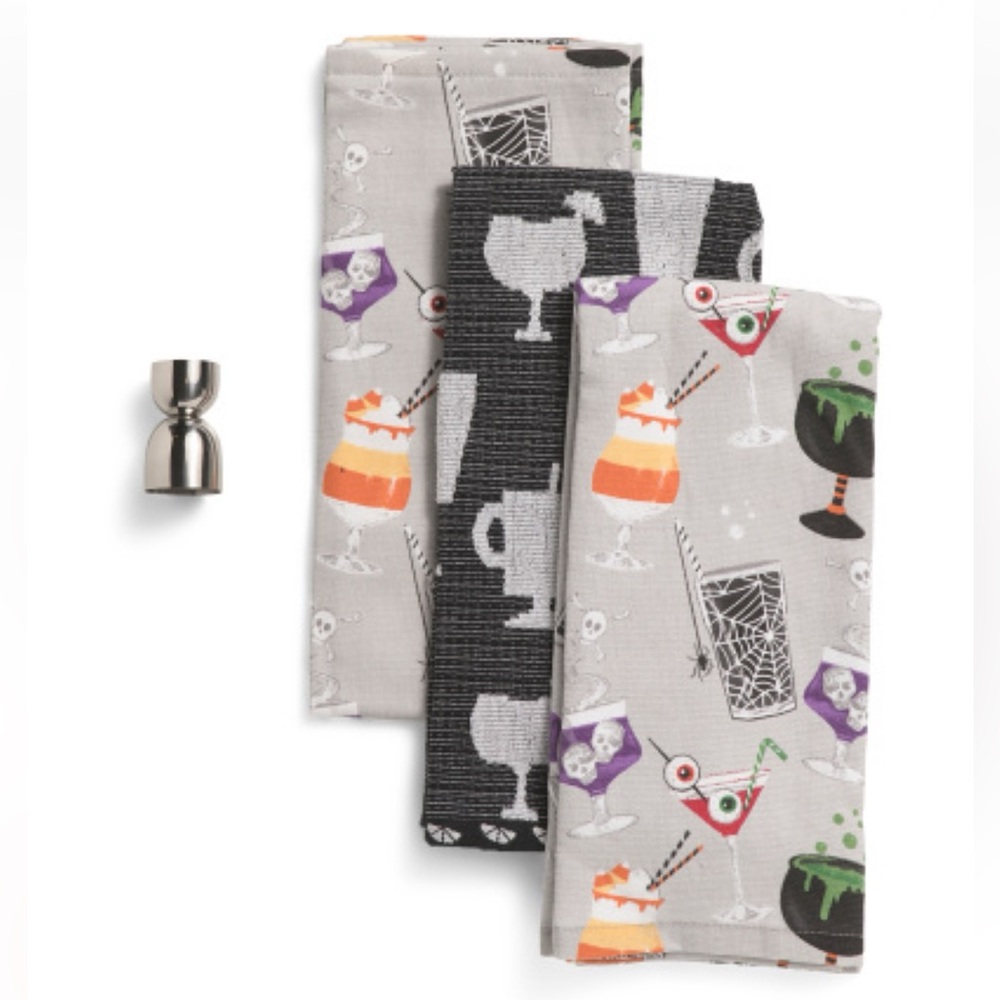 Creepy Cocktails Kitchen Towel & Jigger Set